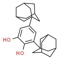 ChemSpider 2D Image | 3,5-Di(adamantan-1-yl)-1,2-benzenediol | C26H34O2