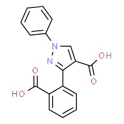 ChemSpider 2D Image | 3-(2-Carboxyphenyl)-1-phenyl-1H-pyrazole-4-carboxylic acid | C17H12N2O4