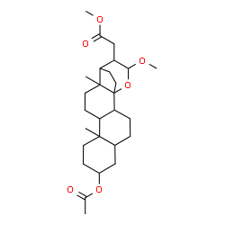 ChemSpider 2D Image | Methyl (3-acetoxy-21-methoxy-14,21-epoxypregnan-20-yl)acetate | C27H42O6