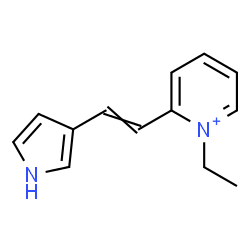 ChemSpider 2D Image | 1-Ethyl-2-[2-(1H-pyrrol-3-yl)vinyl]pyridinium | C13H15N2
