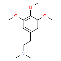 ChemSpider 2D Image | 3,4,5-Trimethoxy-N,N-dimethylbenzeneethanamine | C13H21NO3