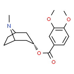 ChemSpider 2D Image | 8-Methyl-8-azabicyclo[3.2.1]oct-3-yl 3,4-dimethoxybenzoate | C17H23NO4