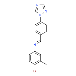 ChemSpider 2D Image | (E)-N-(4-Bromo-3-methylphenyl)-1-[4-(1H-1,2,4-triazol-1-yl)phenyl]methanimine | C16H13BrN4