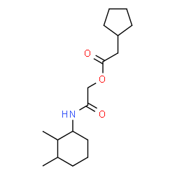 ChemSpider 2D Image | 2-[(2,3-Dimethylcyclohexyl)amino]-2-oxoethyl cyclopentylacetate | C17H29NO3