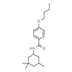 ChemSpider 2D Image | 4-Butoxy-N-(3,3,5-trimethylcyclohexyl)benzamide | C20H31NO2