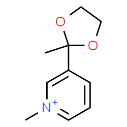 ChemSpider 2D Image | 1-Methyl-3-(2-methyl-1,3-dioxolan-2-yl)pyridinium | C10H14NO2