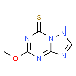 ChemSpider 2D Image | 5-Methoxy[1,2,4]triazolo[1,5-a][1,3,5]triazine-7(1H)-thione | C5H5N5OS