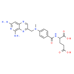 ChemSpider 2D Image | N-(p-(((5,7-Diaminopyrido(3,4-b)pyrazin-3-yl)methyl)methylamino)benzoyl)glutamic acid | C21H23N7O5