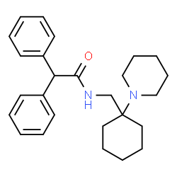 ChemSpider 2D Image | 2,2-Diphenyl-N-{[1-(1-piperidinyl)cyclohexyl]methyl}acetamide | C26H34N2O