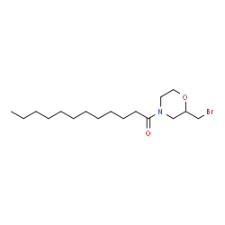 ChemSpider 2D Image | 1-[2-(Bromomethyl)-4-morpholinyl]-1-dodecanone | C17H32BrNO2