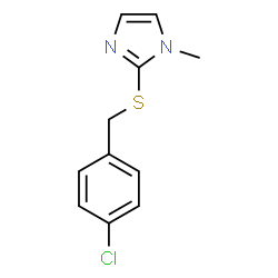 ChemSpider 2D Image | 2-[(4-Chlorobenzyl)sulfanyl]-1-methyl-1H-imidazole | C11H11ClN2S
