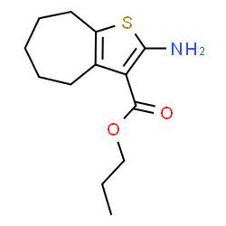 ChemSpider 2D Image | propyl 2-amino-4H,5H,6H,7H,8H-cyclohepta[b]thiophene-3-carboxylate | C13H19NO2S