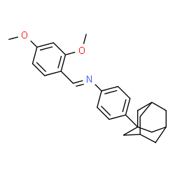 ChemSpider 2D Image | (E)-N-[4-(Adamantan-1-yl)phenyl]-1-(2,4-dimethoxyphenyl)methanimine | C25H29NO2