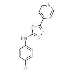 ChemSpider 2D Image | N-(4-Chlorophenyl)-5-(4-pyridinyl)-1,3,4-thiadiazol-2-amine | C13H9ClN4S