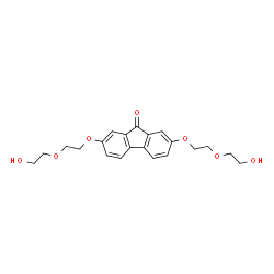 ChemSpider 2D Image | 2,7-Bis[2-(2-hydroxyethoxy)ethoxy]-9H-fluoren-9-one | C21H24O7