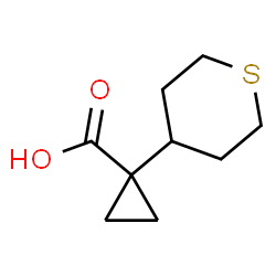 ChemSpider 2D Image | 1-(Tetrahydro-2H-thiopyran-4-yl)cyclopropanecarboxylic acid | C9H14O2S