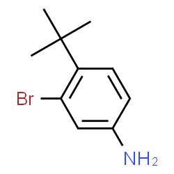 ChemSpider 2D Image | 3-Bromo-4-tert-butylaniline | C10H14BrN