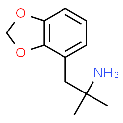 ChemSpider 2D Image | 1-(1,3-Benzodioxol-4-yl)-2-methyl-2-propanamine | C11H15NO2