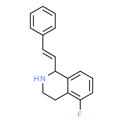 ChemSpider 2D Image | 5-Fluoro-1-[(E)-2-phenylvinyl]-1,2,3,4-tetrahydroisoquinoline | C17H16FN
