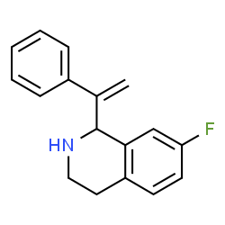 ChemSpider 2D Image | 7-Fluoro-1-(1-phenylvinyl)-1,2,3,4-tetrahydroisoquinoline | C17H16FN