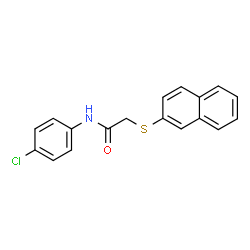 ChemSpider 2D Image | N-(4-Chlorophenyl)-2-(2-naphthylsulfanyl)acetamide | C18H14ClNOS