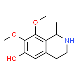 ChemSpider 2D Image | 7,8-Dimethoxy-1-methyl-1,2,3,4-tetrahydro-6-isoquinolinol | C12H17NO3