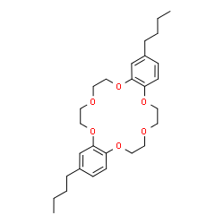 ChemSpider 2D Image | 2,14-Dibutyl-6,7,9,10,17,18,20,21-octahydrodibenzo[b,k][1,4,7,10,13,16]hexaoxacyclooctadecine | C28H40O6