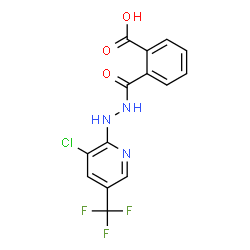 ChemSpider 2D Image | 2-({2-[3-Chloro-5-(trifluoromethyl)-2-pyridinyl]hydrazino}carbonyl)benzoic acid | C14H9ClF3N3O3