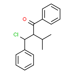 ChemSpider 2D Image | 2-[Chloro(phenyl)methyl]-3-methyl-1-phenyl-1-butanone | C18H19ClO