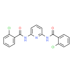 ChemSpider 2D Image | N,N'-2,6-Pyridinediylbis(2-chlorobenzamide) | C19H13Cl2N3O2