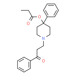 ChemSpider 2D Image | 1-(3-Oxo-3-phenylpropyl)-4-phenyl-4-piperidinyl propionate | C23H27NO3
