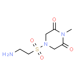 ChemSpider 2D Image | 4-[(2-Aminoethyl)sulfonyl]-1-methyl-2,6-piperazinedione | C7H13N3O4S
