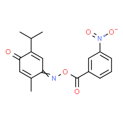 ChemSpider 2D Image | 2-Isopropyl-5-methyl-4-{[(3-nitrobenzoyl)oxy]imino}-2,5-cyclohexadien-1-one | C17H16N2O5