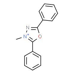 ChemSpider 2D Image | 3-Methyl-2,5-diphenyl-1,3,4-oxadiazol-3-ium | C15H13N2O