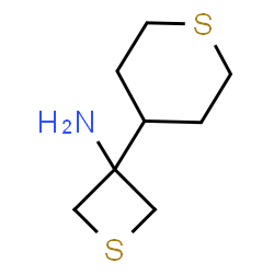 ChemSpider 2D Image | 3-(Tetrahydro-2H-thiopyran-4-yl)-3-thietanamine | C8H15NS2