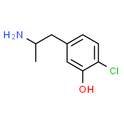 ChemSpider 2D Image | 5-(2-Aminopropyl)-2-chlorophenol | C9H12ClNO