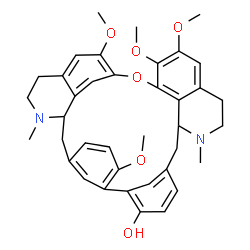 ChemSpider 2D Image | 6,20,21,25-Tetramethoxy-15,30-dimethyl-23-oxa-15,30-diazaheptacyclo[22.6.2.1~3,7~.1~8,12~.1~14,18~.0~22,33~.0~27,31~]pentatriaconta-3(35),4,6,8(34),9,11,18(33),19,21,24,26,31-dodecaen-9-ol | C38H42N2O6