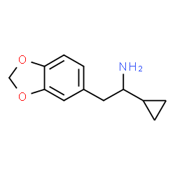 ChemSpider 2D Image | 2-(1,3-Benzodioxol-5-yl)-1-cyclopropylethanamine | C12H15NO2