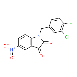 ChemSpider 2D Image | 1-(3,4-Dichlorobenzyl)-5-nitro-1H-indole-2,3-dione | C15H8Cl2N2O4