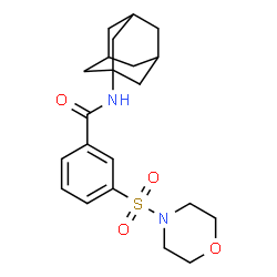 ChemSpider 2D Image | N-(Adamantan-1-yl)-3-(4-morpholinylsulfonyl)benzamide | C21H28N2O4S