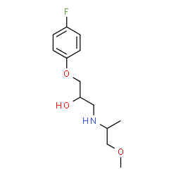 ChemSpider 2D Image | 1-(4-Fluorophenoxy)-3-[(1-methoxy-2-propanyl)amino]-2-propanol | C13H20FNO3
