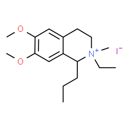 ChemSpider 2D Image | 2-Ethyl-6,7-dimethoxy-2-methyl-1-propyl-1,2,3,4-tetrahydroisoquinolinium iodide | C17H28INO2