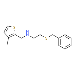 ChemSpider 2D Image | 2-(Benzylsulfanyl)-N-[(3-methyl-2-thienyl)methyl]ethanamine | C15H19NS2