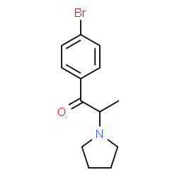 ChemSpider 2D Image | 1-(4-Bromophenyl)-2-(1-pyrrolidinyl)-1-propanone | C13H16BrNO