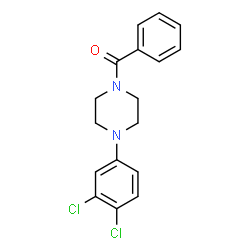 ChemSpider 2D Image | [4-(3,4-Dichlorophenyl)-1-piperazinyl](phenyl)methanone | C17H16Cl2N2O