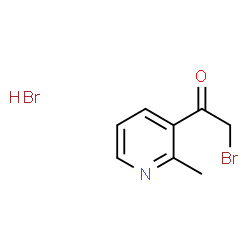 ChemSpider 2D Image | 2-Bromo-1-(2-methyl-3-pyridinyl)ethanone hydrobromide (1:1) | C8H9Br2NO
