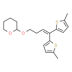 ChemSpider 2D Image | 2-{[4,4-Bis(5-methyl-2-thienyl)-3-buten-1-yl]oxy}tetrahydro-2H-pyran | C19H24O2S2
