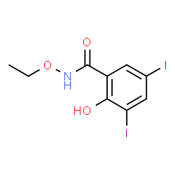 ChemSpider 2D Image | N-Ethoxy-2-hydroxy-3,5-diiodobenzamide | C9H9I2NO3