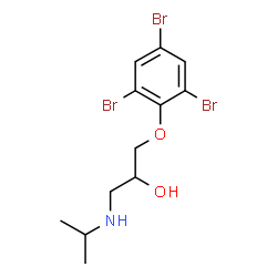 ChemSpider 2D Image | 1-(Isopropylamino)-3-(2,4,6-tribromophenoxy)-2-propanol | C12H16Br3NO2