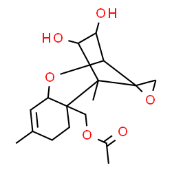 ChemSpider 2D Image | 3,4-Dihydroxy-12,13-epoxytrichothec-9-en-15-yl acetate | C17H24O6